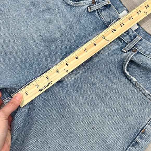 Agolde Riley High Rise Straight Crop Jeans in Curio Light Wash Denim Size 28 - Picture 12 of 16